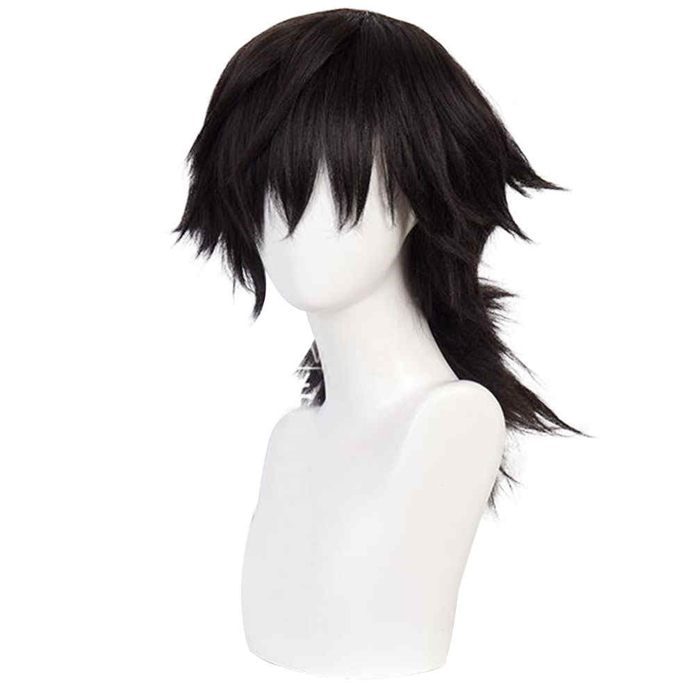 Giyuu Tomioka Black Cosplay Wig Anime Demon Slayer: Kimetsu No Yaiba Hair 